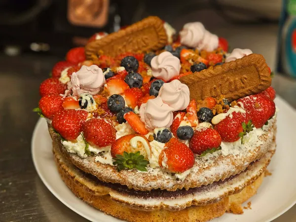 A slice of homemade cake from our Tea Room